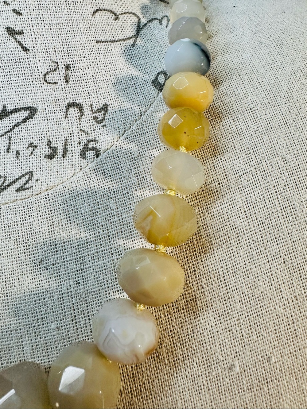 Coldwater Creek Yellow Quartz Beaded Necklace Faceted Gemstone Warm Gold Tone - Picture 5 of 8